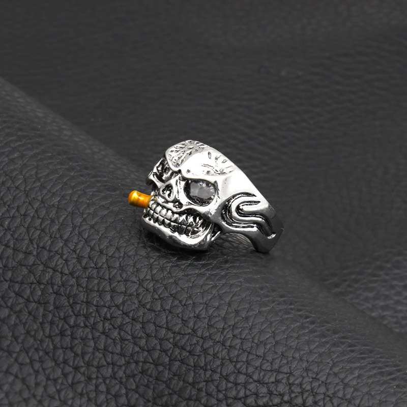 Para Hombre Chicos Acero Inoxidable Corte de joyería cráneo esqueleto fantasma Banda Anillo