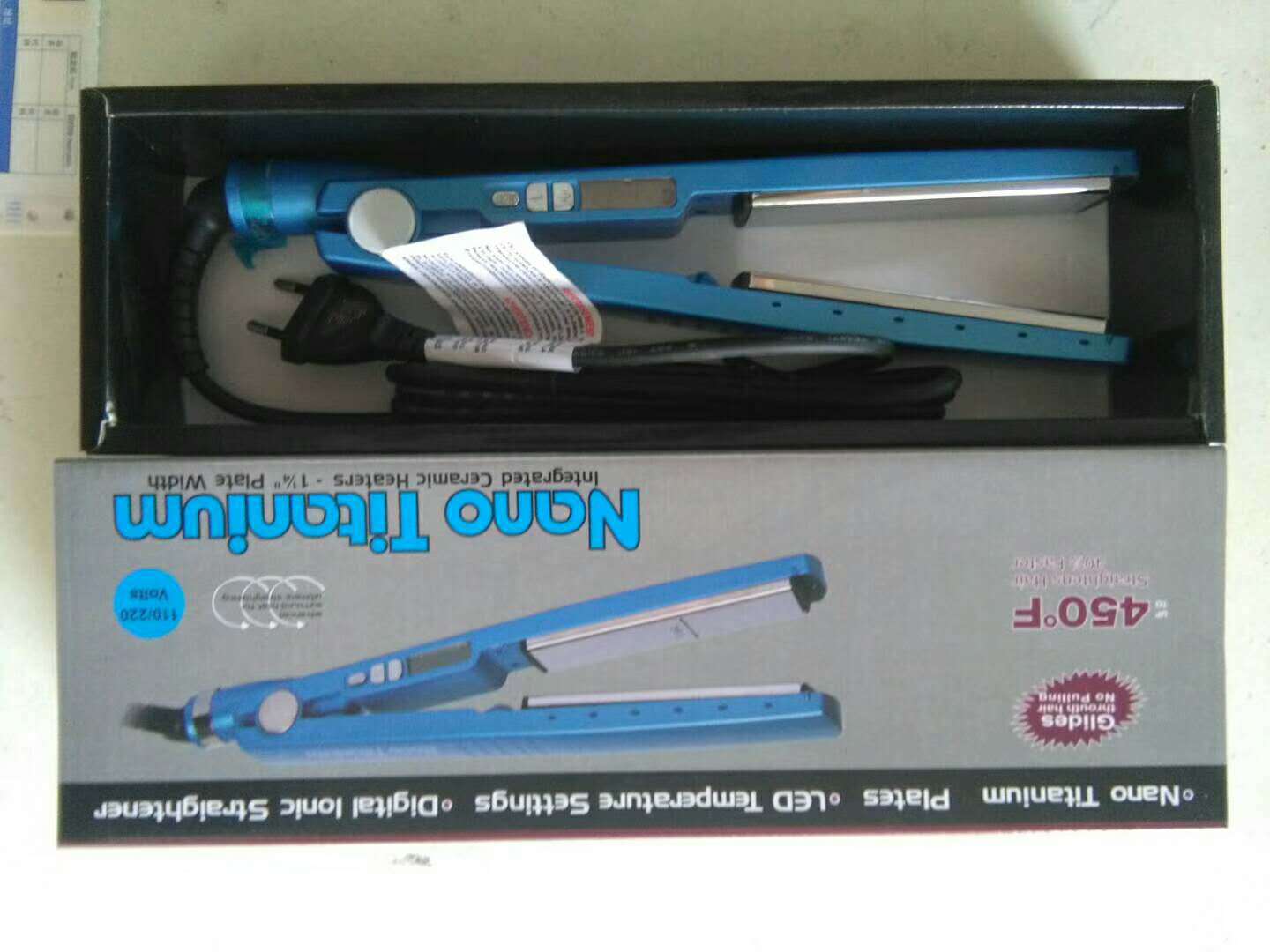 Compra Caliente Azul PRO 450F Plancha Digital Lonic Titanio Plancha De Pelo  Que Endereza Los Hierros Plana De Hierro Rizador De Pelo Con El Enchufe De  La UE De EE.UU. Barato | Entrega Rápida Y Calidad | Es.Dhgate