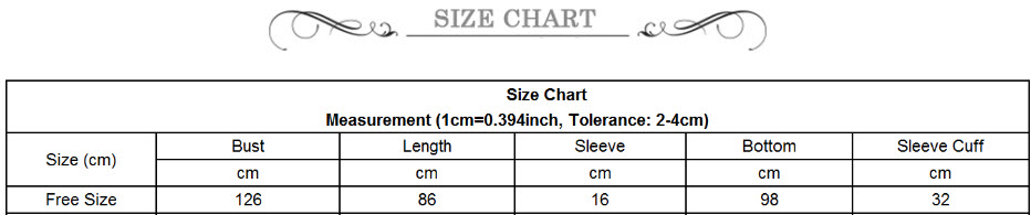 Female Top Size Chart