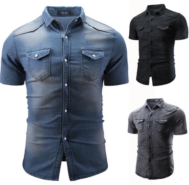 denim t shirts men's