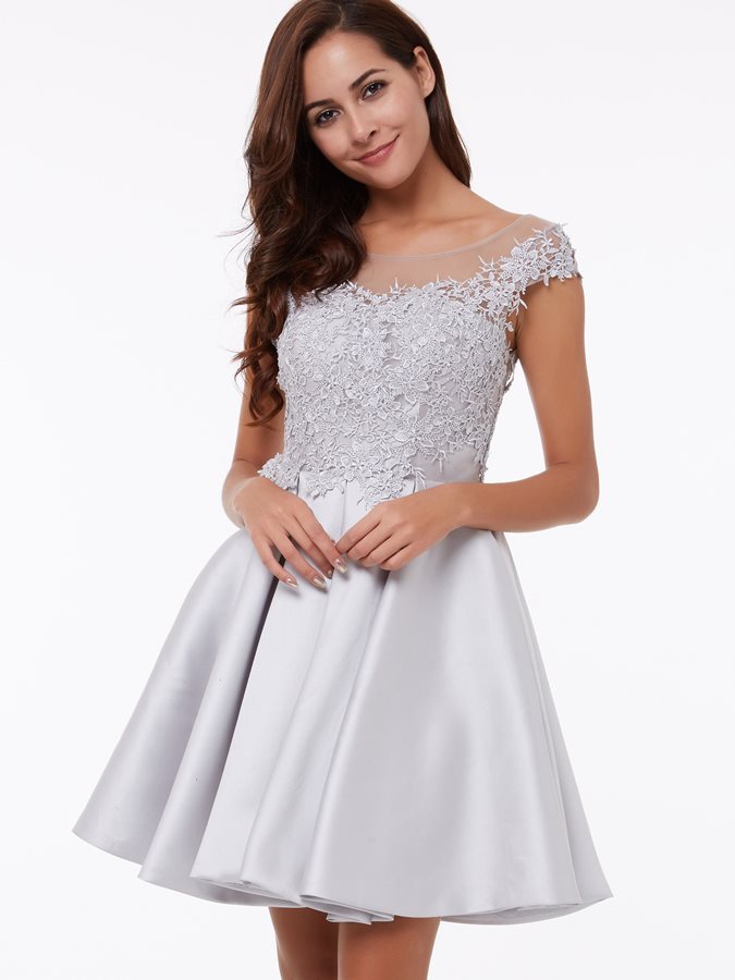 cheap silver dresses for juniors