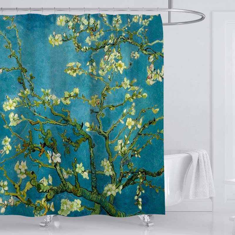2020 Customized Waterproof Blue Artistical Plum Blossom
