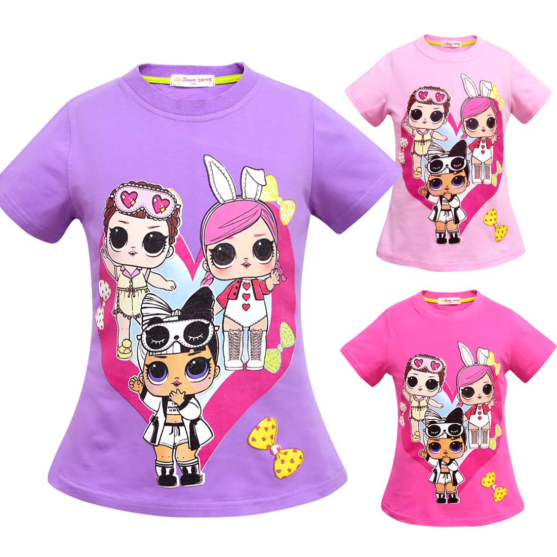 2022 Kids 3D LOL Surprise Doll T Shirts 10 Style Surprise Girls Tshirt