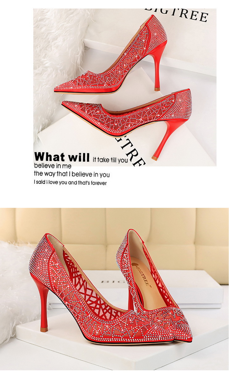 mesh crystal heels