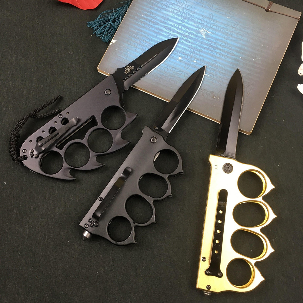 2020 Folding Muti Function Folding Knife Brass Knuckles Outdoor Camping