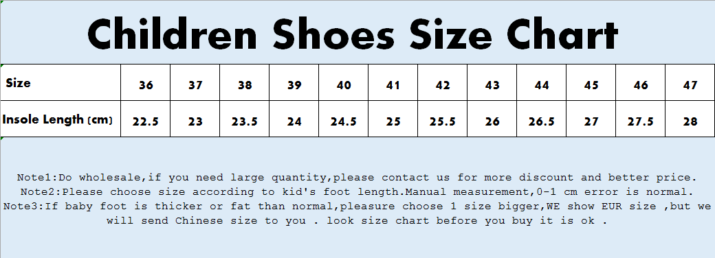 Ballet Shoe Size Chart Toddler