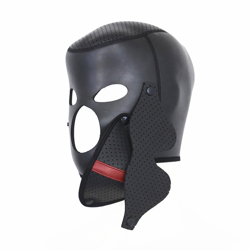 Newest Bdsm Head Mask Bdsm Bondage Gear Sex Hoods Removable Eye Mouth Masks Kinky Play Adult