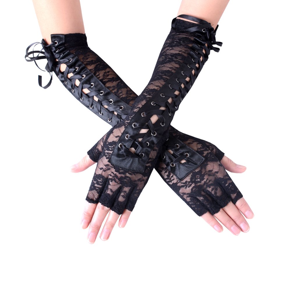 2020 Womens Fingerless Gloves Steampunk Costume