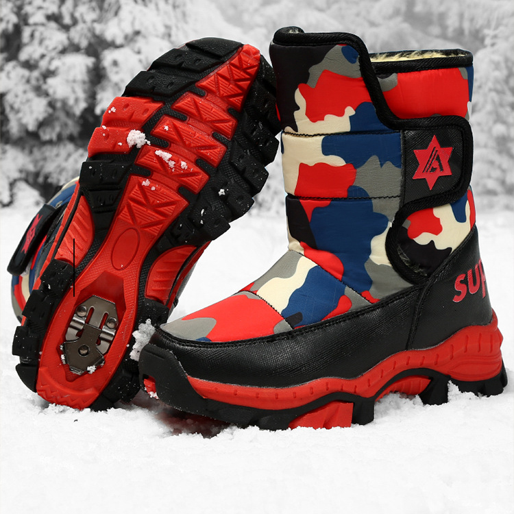 Boys Winter Boots Kids Snow Boots Brand Camouflag Printing