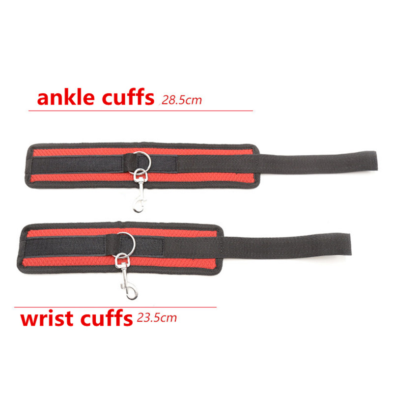Fetish Wrist Ankle Restraints Cuffs With Blindfold Bdsm