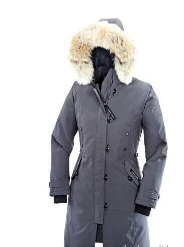2021 Canadian Women Winter Femme Outdoors Fur Down Jacket Thick Warm ...