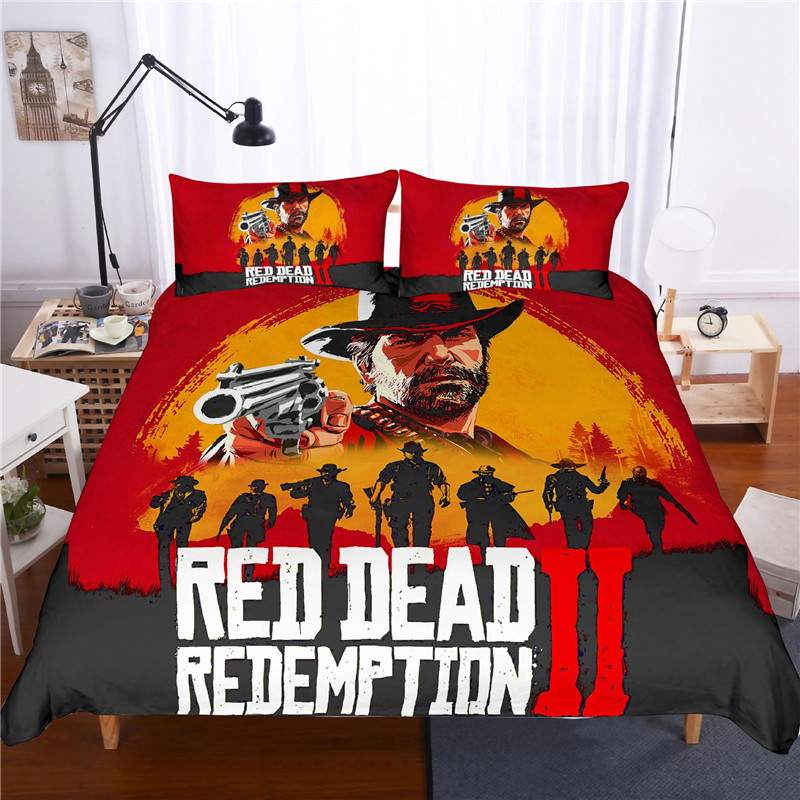 3d Red Dead Redemption 2 Print Bedding Set Duvet Cover Set Of