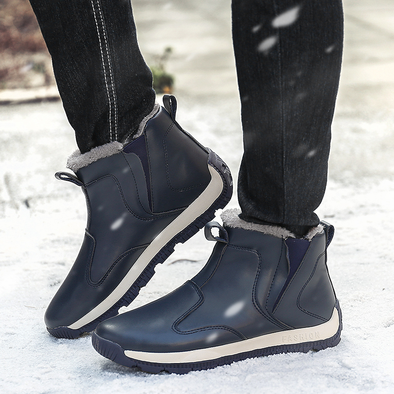 Großhandel Herren Winter Schnee Stiefel Pelz Gefüttert Warme Sneaker Rutschfeste Ankle Outdoor Schuhe Treekking Wanderschuhe Slip On Lederstiefel Für Großhandel Herren Winter Schnee Stiefel Pelz Gefüttert Warme Sneaker Rutschfeste Ankle Outdoor Schuhe Treekking Wanderschuhe Slip On Lederstiefel Für