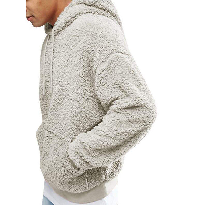 Wholesale Best Quality Brand Mens Sherpa Pullover Hoodies Plush Fleece Sweater Autumn Winter 7986