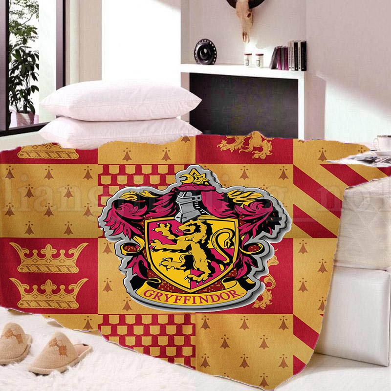 25 Design Harry Potter Blanket Crest Blanket Winter Dual Layers Fleece