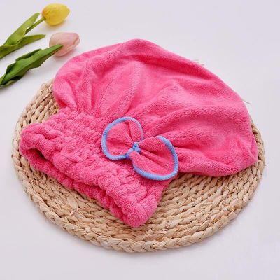 HOT Velvet erp Dry Turban Wrapped Bath Towel Hair Towel Shower Hat Hat