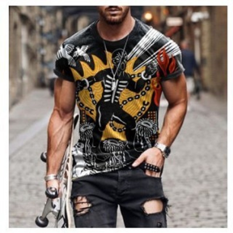 Summer Fashion Mens T Shirt High Quality Printing Tees Youth Street ...