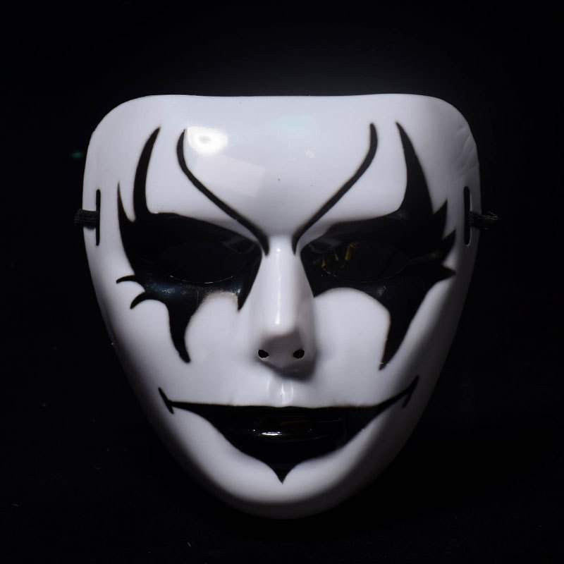 Cheap Halloween Masquerade Mask White Hip Hop Mask Full Face Scary Mask ...