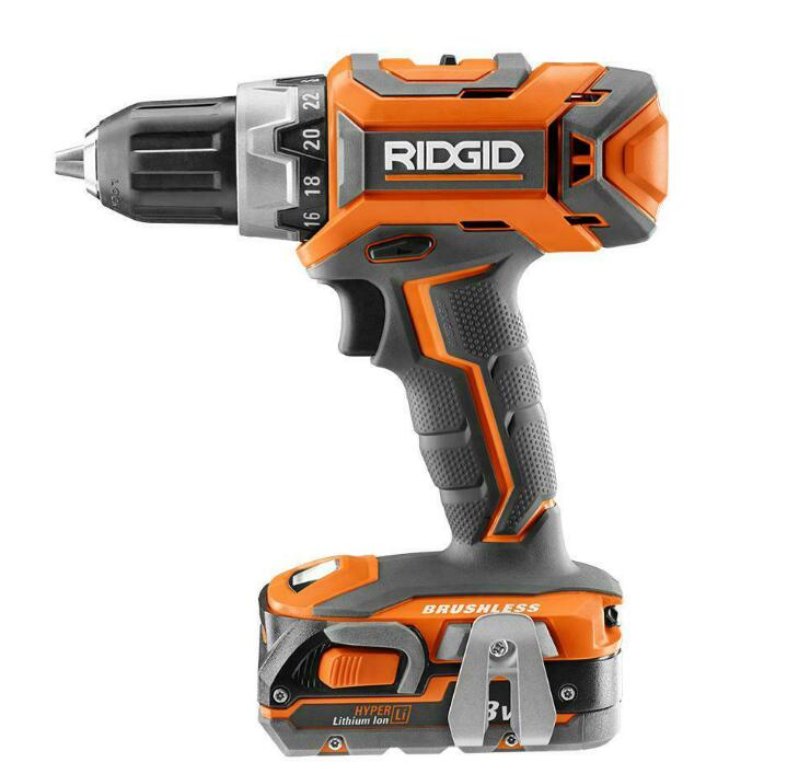 RIDGID Power Tool Combo Kit 18 Volt Lithium Ion Cordless Battery ...